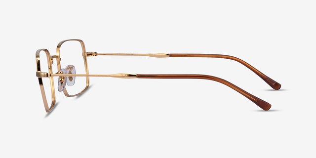 Ray-Ban RB6520 Gold MetalEyeglass Frames from EyeBuyDirect, Side View