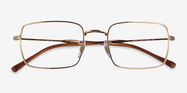 Ray-Ban RB6520 Gold MetalEyeglass Frames from EyeBuyDirect, Closed View