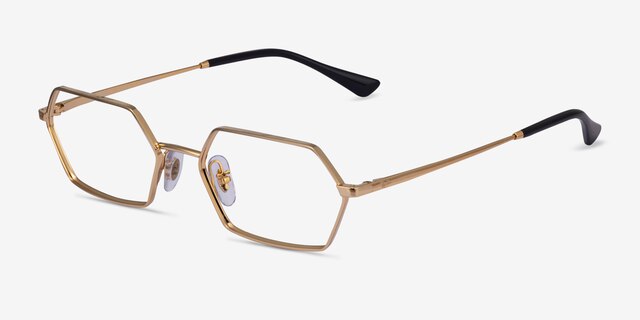 Ray-Ban RB6528 Yevi Gold MetalEyeglass Frames from EyeBuyDirect, Angle View