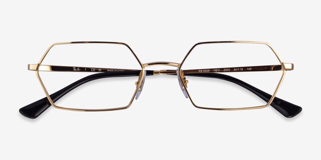 Ray-Ban RB6528 Yevi Gold MetalEyeglass Frames from EyeBuyDirect, Closed View
