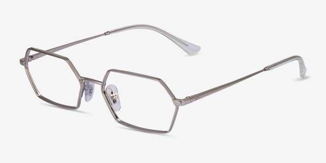 Ray-Ban RB6528 Yevi Silver MetalEyeglass Frames from EyeBuyDirect, Angle View