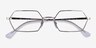 Ray-Ban RB6528 Yevi Silver MetalEyeglass Frames from EyeBuyDirect, Closed View
