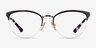 Vogue Eyewear VO4304 Black Gold MetalEyeglass Frames from EyeBuyDirect, Front View