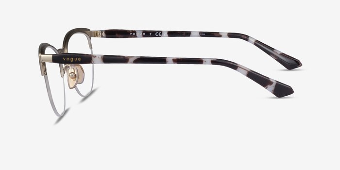 Vogue Eyewear VO4304 Black Gold Metal Eyeglass Frames from EyeBuyDirect