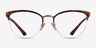 Vogue Eyewear VO4304 Tortoise Gold MetalEyeglass Frames from EyeBuyDirect, Front View