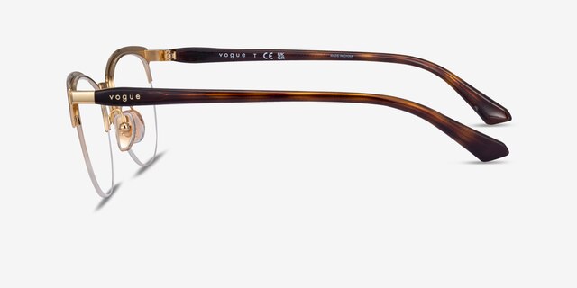 Vogue Eyewear VO4304 Tortoise Gold MetalEyeglass Frames from EyeBuyDirect, Side View