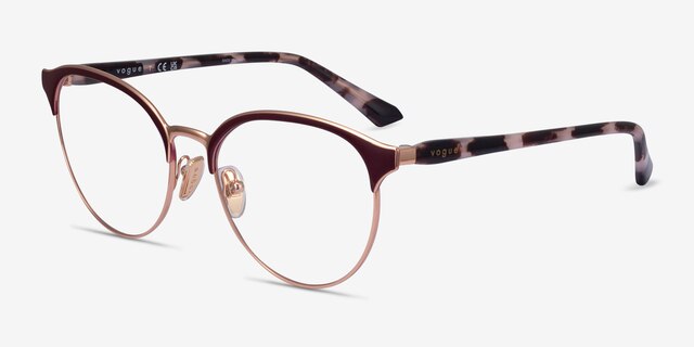 Vogue Eyewear VO4305 Purple Rose Gold MetalEyeglass Frames from EyeBuyDirect, Angle View