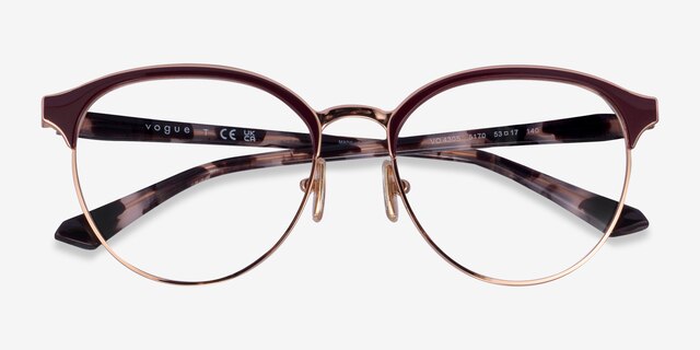 Vogue Eyewear VO4305 Purple Rose Gold MetalEyeglass Frames from EyeBuyDirect, Closed View