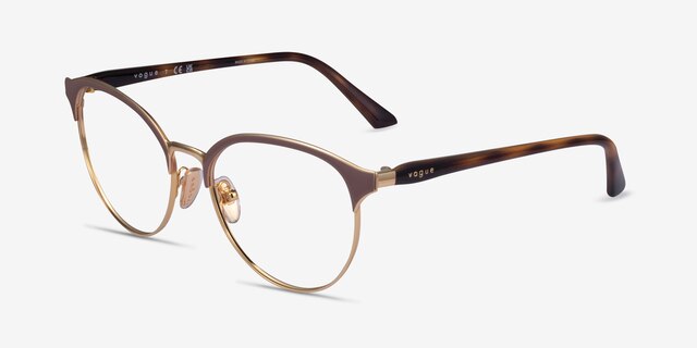 Vogue Eyewear VO4305 Purple Gold MetalEyeglass Frames from EyeBuyDirect, Angle View