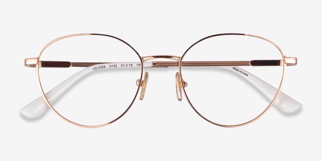 Vogue Eyewear VO4306 Rose Gold White MetalEyeglass Frames from EyeBuyDirect, Closed View