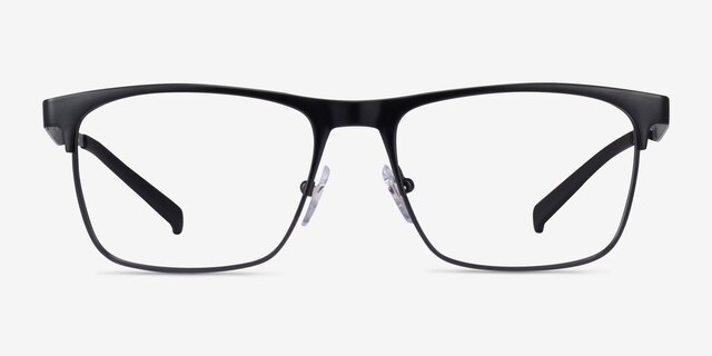 ARNETTE Hackney Matte Black MetalEyeglass Frames from EyeBuyDirect, Front View