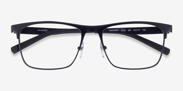 ARNETTE Hackney Matte Black MetalEyeglass Frames from EyeBuyDirect, Closed View