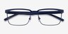 ARNETTE Mokele Dark Blue MetalEyeglass Frames from EyeBuyDirect, Closed View