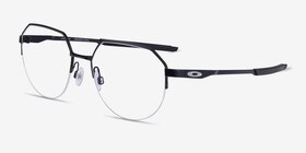 Oakley Inner Foil Satin Black Métal Montures de lunettes de vue d'EyeBuyDirect, Vue d'Angle