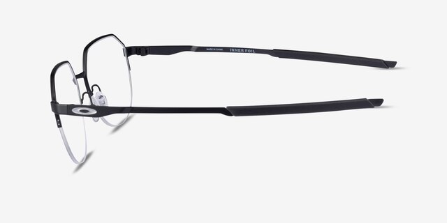 Oakley Inner Foil Satin Black MetalEyeglass Frames from EyeBuyDirect, Side View