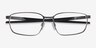 Oakley Extender Matte Gunmetal MetalEyeglass Frames from EyeBuyDirect, Closed View
