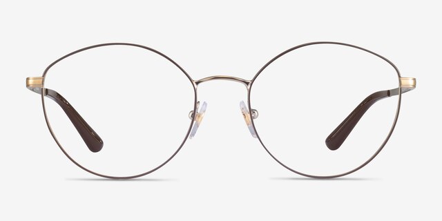 Vogue Eyewear VO4025 Brown Gold MetalEyeglass Frames from EyeBuyDirect, Front View