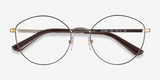 Vogue Eyewear VO4025 Brown Gold MetalEyeglass Frames from EyeBuyDirect, Closed View