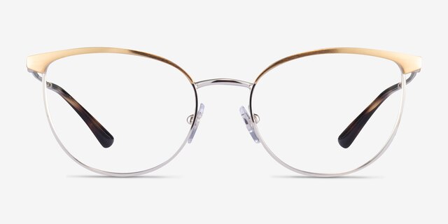 Vogue Eyewear VO4208 Silver Gold MetalEyeglass Frames from EyeBuyDirect, Front View