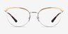 Vogue Eyewear VO4208 Silver Gold MetalEyeglass Frames from EyeBuyDirect, Front View