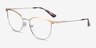 Vogue Eyewear VO4208 Silver Gold MetalEyeglass Frames from EyeBuyDirect, Angle View