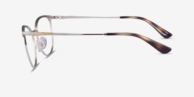 Vogue Eyewear VO4208 Silver Gold MetalEyeglass Frames from EyeBuyDirect, Side View