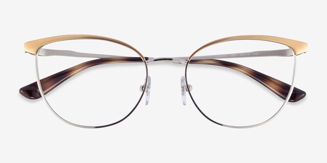Vogue Eyewear VO4208 Silver Gold MetalEyeglass Frames from EyeBuyDirect, Closed View
