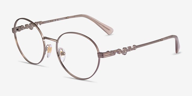 Vogue Eyewear VO4222 Pale Brown MetalEyeglass Frames from EyeBuyDirect, Angle View
