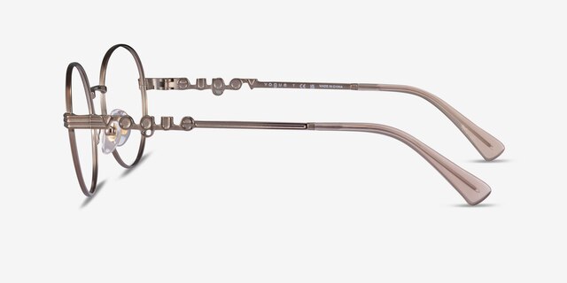 Vogue Eyewear VO4222 Pale Brown MetalEyeglass Frames from EyeBuyDirect, Side View