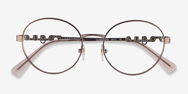 Vogue Eyewear VO4222 Pale Brown MetalEyeglass Frames from EyeBuyDirect, Closed View