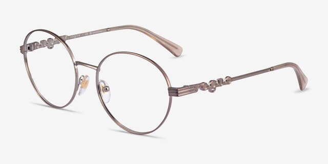 Vogue Eyewear VO4222 Light Brown MetalEyeglass Frames from EyeBuyDirect, Angle View