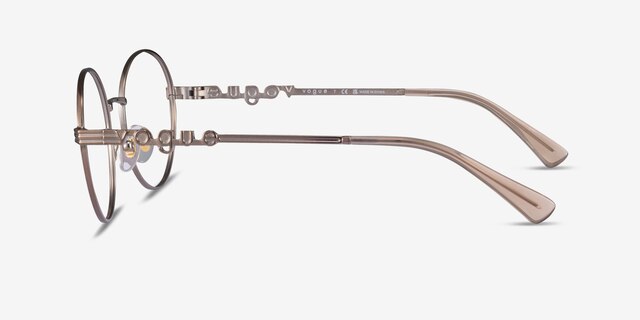 Vogue Eyewear VO4222 Light Brown MetalEyeglass Frames from EyeBuyDirect, Side View