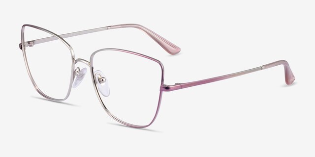 Vogue Eyewear VO4225 Pink Silver MetalEyeglass Frames from EyeBuyDirect, Angle View