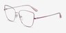 Vogue Eyewear VO4225 Pink Silver MetalEyeglass Frames from EyeBuyDirect, Angle View