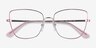 Vogue Eyewear VO4225 Pink Silver MetalEyeglass Frames from EyeBuyDirect, Closed View