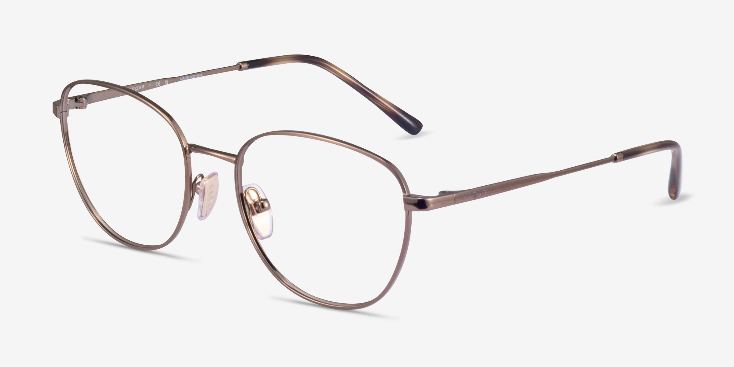 Vogue Eyewear VO4231 - Oval Light Brown Frame Eyeglasses | Eyebuydirect