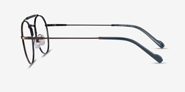 Vogue Eyewear VO4239 Brown Gunmetal MetalEyeglass Frames from EyeBuyDirect, Side View