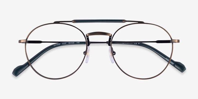 Vogue Eyewear VO4239 Brown Gunmetal MetalEyeglass Frames from EyeBuyDirect, Closed View