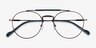 Vogue Eyewear VO4239 Brown Gunmetal MetalEyeglass Frames from EyeBuyDirect, Closed View