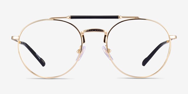 Vogue Eyewear VO4239 Gold Black MetalEyeglass Frames from EyeBuyDirect, Front View