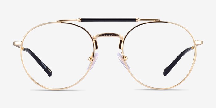 Vogue Eyewear VO4239 Gold Black Metal Eyeglass Frames from EyeBuyDirect