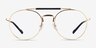 Vogue Eyewear VO4239 Gold Black MetalEyeglass Frames from EyeBuyDirect, Front View