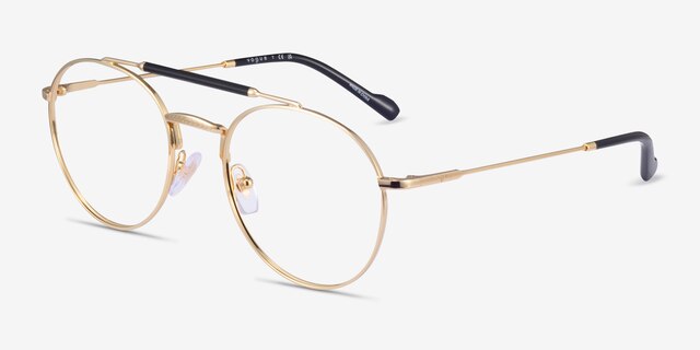 Vogue Eyewear VO4239 Gold Black MetalEyeglass Frames from EyeBuyDirect, Angle View