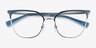 Vogue Eyewear VO4249 Blue Silver MetalEyeglass Frames from EyeBuyDirect, Closed View