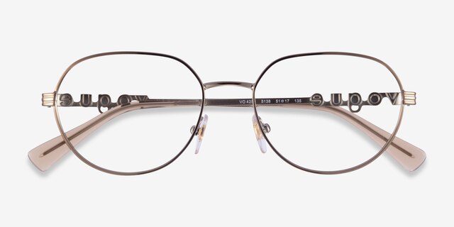 Vogue Eyewear VO4259 Light Brown MetalEyeglass Frames from EyeBuyDirect, Closed View
