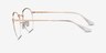 Ray-Ban RB3947V Round Gaze Rose Gold MetalEyeglass Frames from EyeBuyDirect, Side View