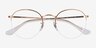 Ray-Ban RB3947V Round Gaze Rose Gold MetalEyeglass Frames from EyeBuyDirect, Closed View