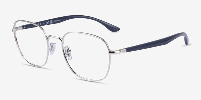 Ray-Ban RB6477 Silver MetalEyeglass Frames from EyeBuyDirect, Angle View