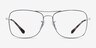 Ray-Ban RB6498 Blue Silver MetalEyeglass Frames from EyeBuyDirect, Front View