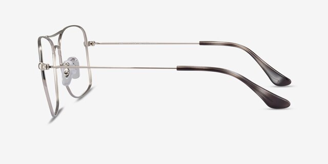 Ray-Ban RB6498 Blue Silver MetalEyeglass Frames from EyeBuyDirect, Side View